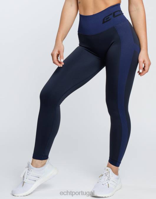 ECHT surgir leggings scrunch v2 azul escuro roupas mulheres P22N78