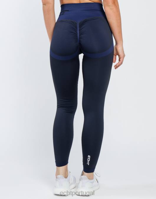 ECHT surgir leggings scrunch v2 azul escuro roupas mulheres P22N78