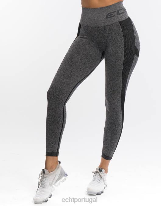 ECHT surgir leggings scrunch v2 carvão roupas mulheres P22N82