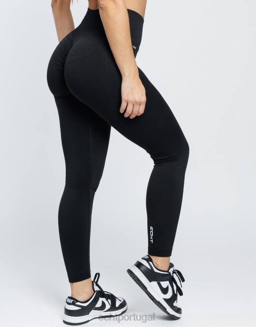 ECHT surgir leggings scrunch v2 preto roupas mulheres P22N83