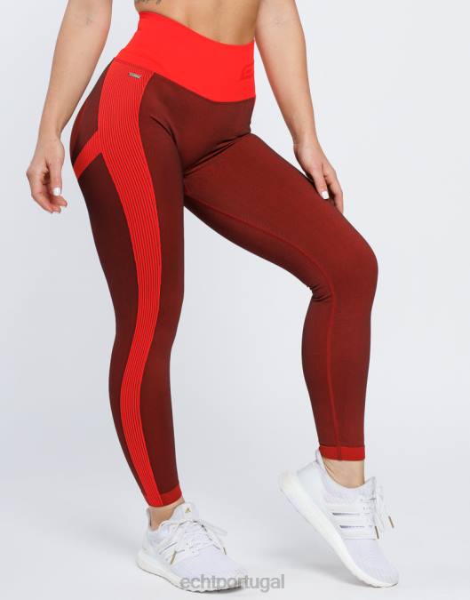 ECHT surgir leggings scrunch v2 vermelho roupas mulheres P22N80