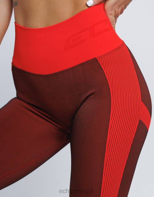 ECHT surgir leggings scrunch v2 vermelho roupas mulheres P22N80