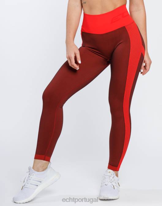 ECHT surgir leggings scrunch v2 vermelho roupas mulheres P22N80