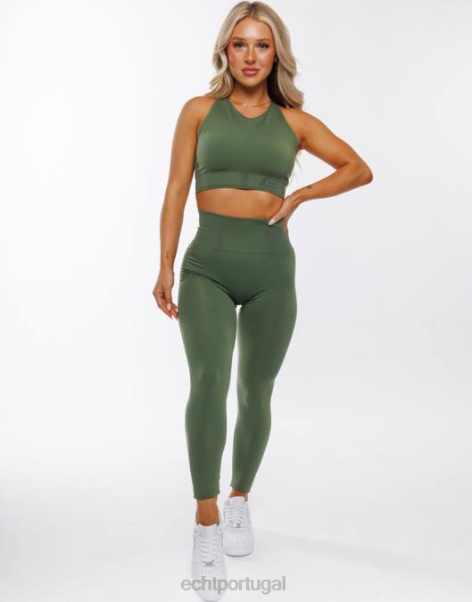 ECHT surgir retorno sutiã esportivo verde floresta roupas mulheres P22N494