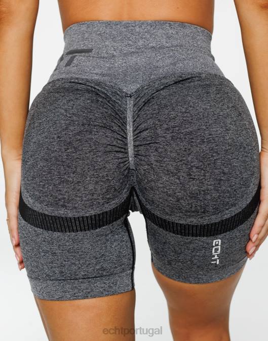 ECHT surgir shorts elásticos v2 carvão roupas mulheres P22N85