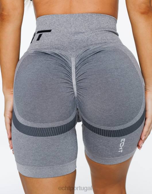 ECHT surgir shorts elásticos v2 cinza roupas mulheres P22N87