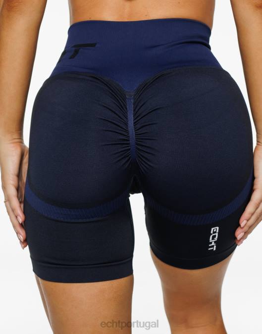 ECHT surgir shorts elásticos v2 marinha roupas mulheres P22N86