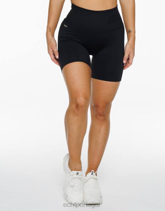 ECHT surgir shorts elásticos v2 preto roupas mulheres P22N84