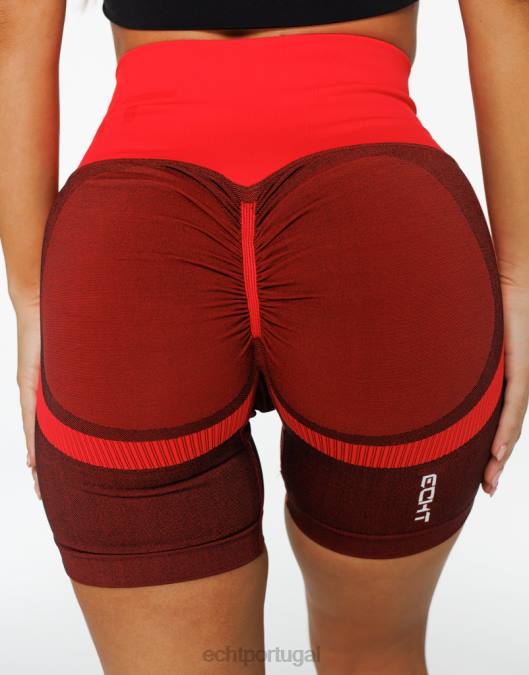 ECHT surgir shorts elásticos v2 vermelho roupas mulheres P22N124