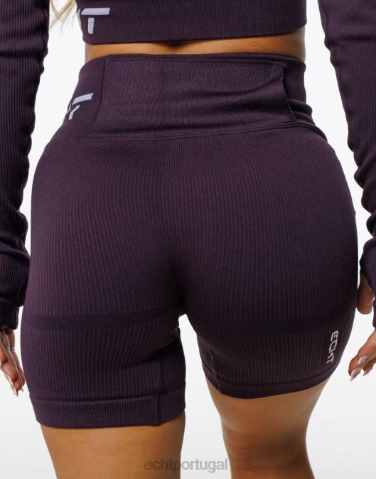 ECHT surgir shorts estilo ameixa roupas mulheres P22N36