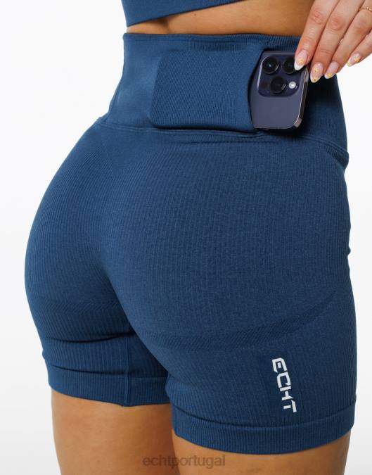 ECHT surgir shorts estilo azul denim roupas mulheres P22N37