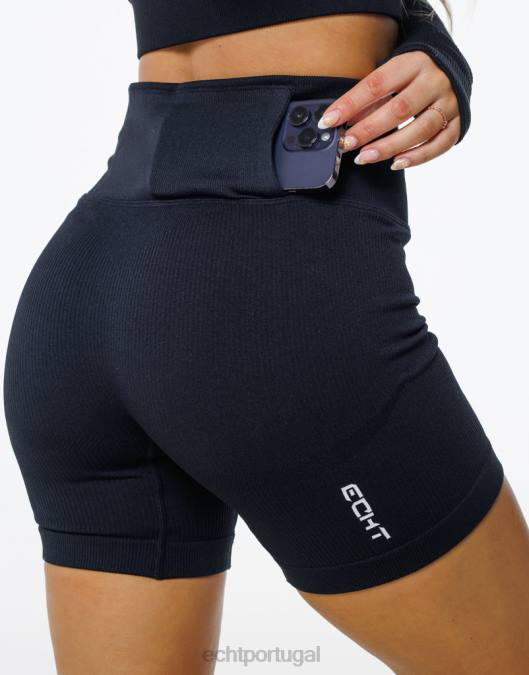 ECHT surgir shorts estilo preto roupas mulheres P22N29