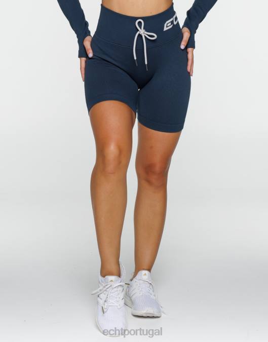 ECHT surgir shorts estilo v2 azul escuro roupas mulheres P22N268