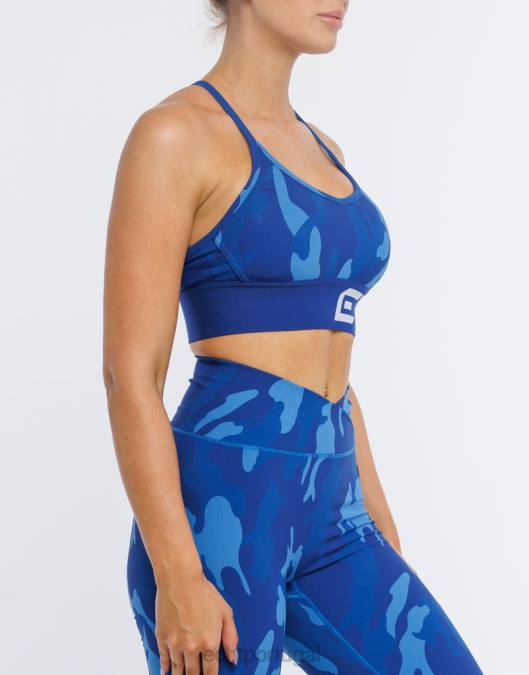 ECHT sutiã esportivo hiper camuflado hiper azul roupas mulheres P22N146