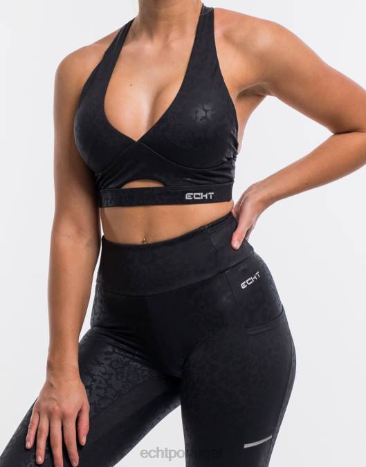 ECHT sutiã esportivo selvagem preto roupas mulheres P22N510