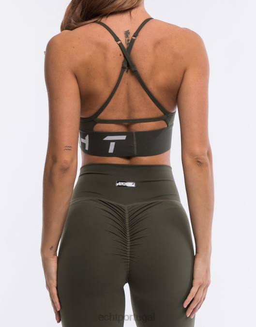 ECHT sutiã hiperesportivo cáqui roupas mulheres P22N150