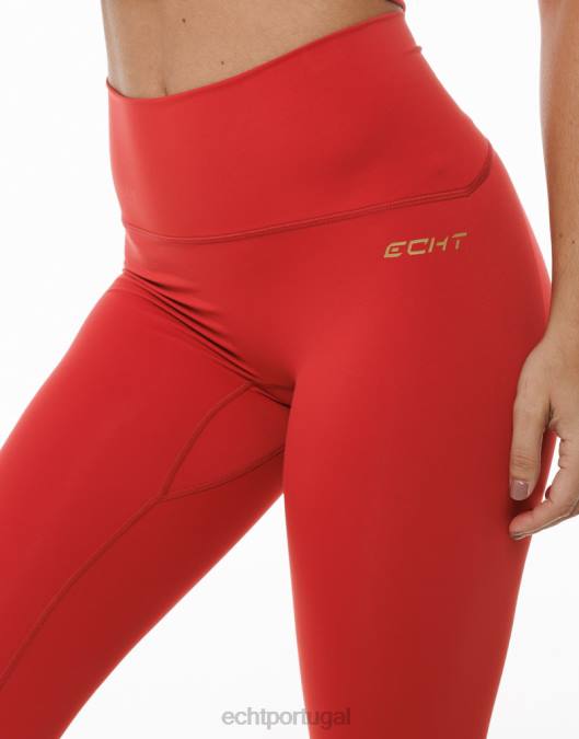 ECHT ultra-leggings cardeal vermelho roupas mulheres P22N460