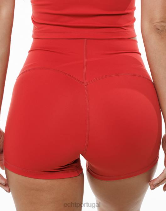 ECHT ultra-shorts cardeal vermelho roupas mulheres P22N434