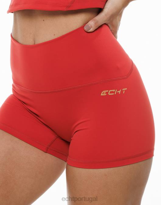 ECHT ultra-shorts cardeal vermelho roupas mulheres P22N434