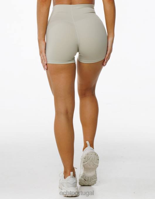 ECHT ultra-shorts cinza ágata roupas mulheres P22N60