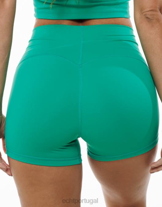 ECHT ultra-shorts verde esmeralda roupas mulheres P22N437