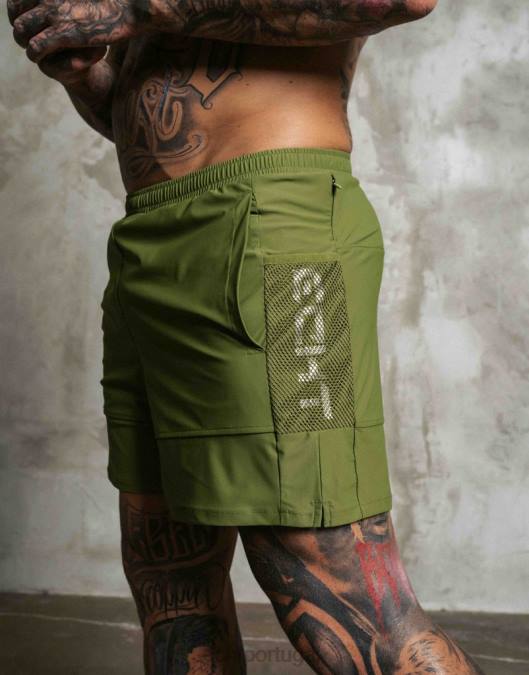 ECHT shorts highline verde bolsa homens P22N558