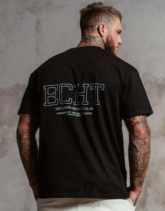 ECHT camiseta titular preto bolsa homens P22N570