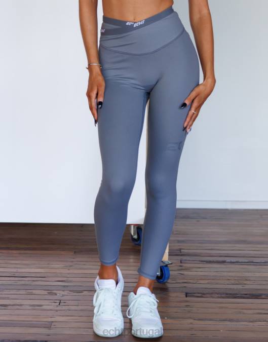 ECHT leggings de energia papoula cinza roupas mulheres P22N429