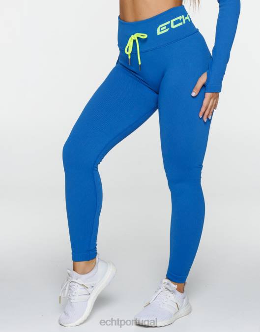 ECHT surgir estilo leggings v2 azul roupas mulheres P22N416