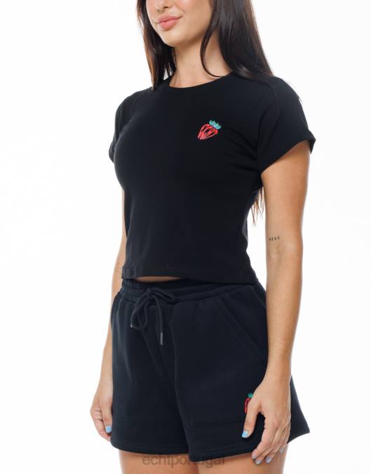 ECHT camiseta de morango preto bolsa mulheres P22N535