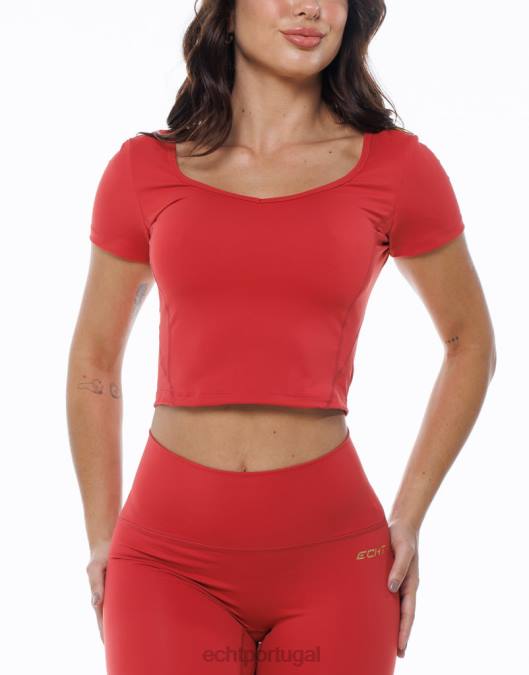 ECHT camiseta ultra cardeal vermelho roupas mulheres P22N461