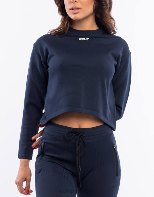 ECHT jumper de malha de fase marinha roupas mulheres P22N513